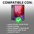 thumbnail image 2 of Paquete Mica de Hidrogel y Funda para Lenovo M11 2024 / K11 y Xiaoxin Pad 2024 Agarradera Negra, 2 of 10