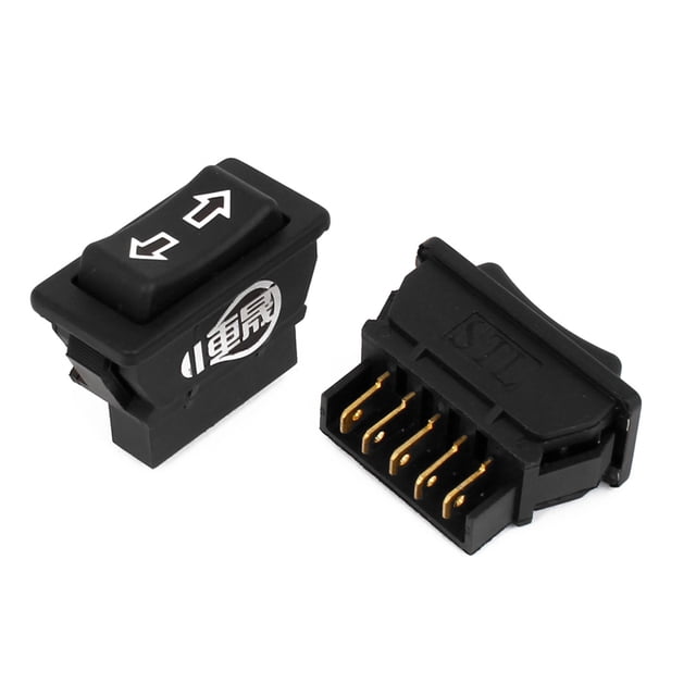 DPDT 5 Pin 12V 20A Elevalunas Interruptor Basculante Momentáneo Pulsador Negro