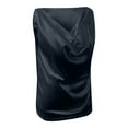 thumbnail image 5 of Blouses for Women Dressy Casual Silk Satin Tank Top Cowl Neck Sleeveless Camisole Basic Loose Shirt Black Summer Gym Blouse L, 5 of 6