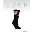 thumbnail image 6 of MeMoi Women's Chunky Stripes Plush-Lined Slipper Crew Sock - Womens - Female, 9-11, Navy, 6 of 7