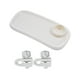 thumbnail image 3 of Bandeja para cochecito de bebé, bandeja para refrigerios, resistente al desgaste, fácil instalación, vaso para biberón. Blanco, 3 of 9