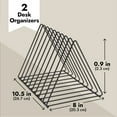 thumbnail image 5 of 2-Pack File Folder Organizer for Desk - Triangle Holder for Magazines and Notebooks (Black), 5 of 8
