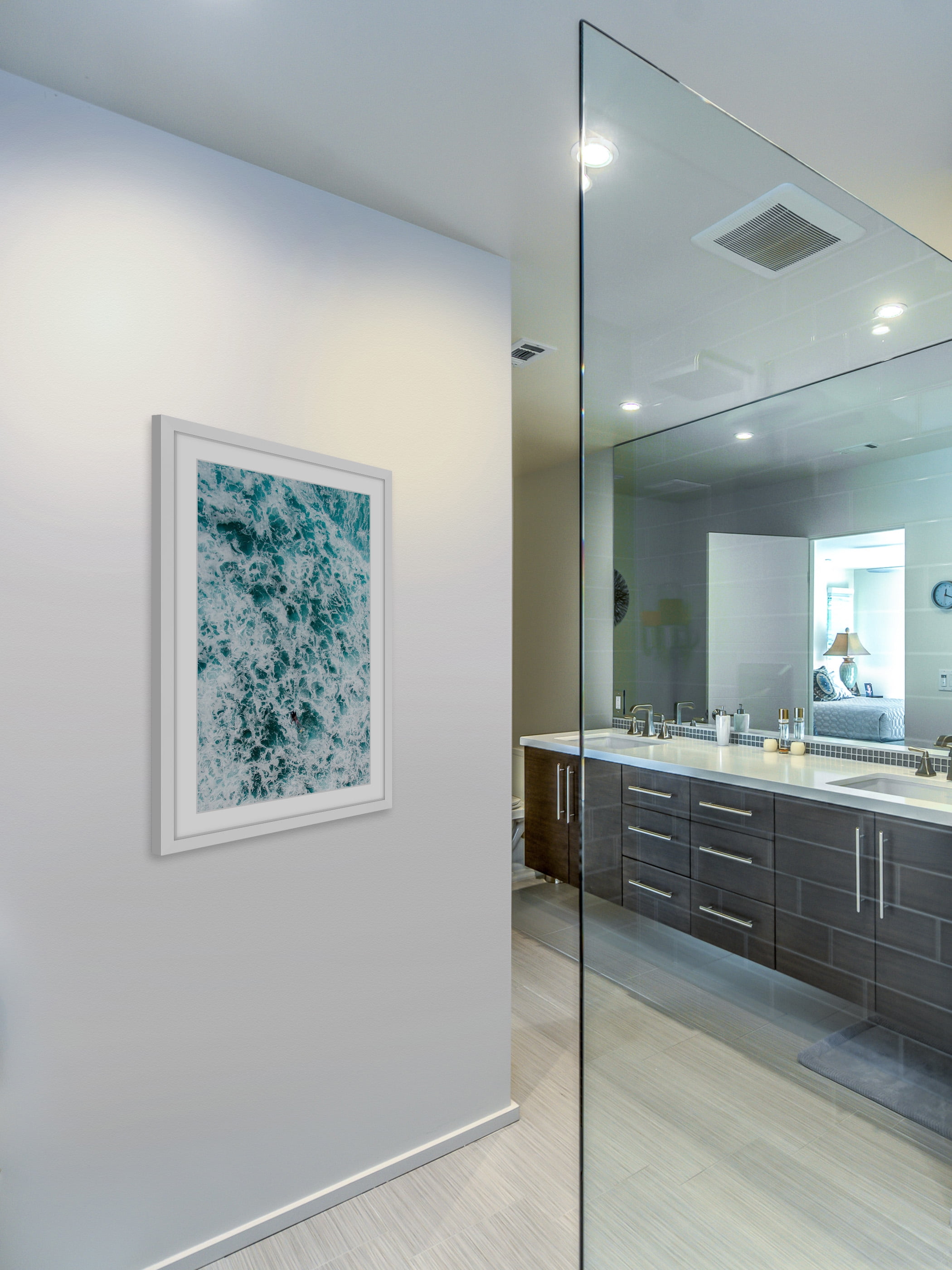 Marmont Hill Foam II by Hassan Ishan Framed Wall Art, 30" x 20"