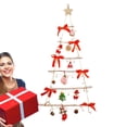 thumbnail image 4 of Árbol de Navidad iluminado en la pared, decoración navideña con luz Led, decoración en forma de árbol con Papá Noel y campanas para la habitación y el hogar, 4 of 5