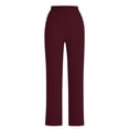 thumbnail image 4 of CHUMUD Cotton Soft Wide Leg Pants for Petite Women High Waist Casual Relaxed Straight Leg Baggy Pants with Pockets, 4 of 7