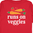 thumbnail image 4 of Inktastic Vegetarian Runs On Veggies Boys or Girls Long Sleeve Toddler T-Shirt, 4 of 5