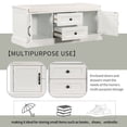 thumbnail image 6 of Harper & Bright Designs Wooden Storage Bench with 2 Drawers and 2 Cabinets, Entryway Shoe Bench with Removable Cushion for Living Room, White, 6 of 11