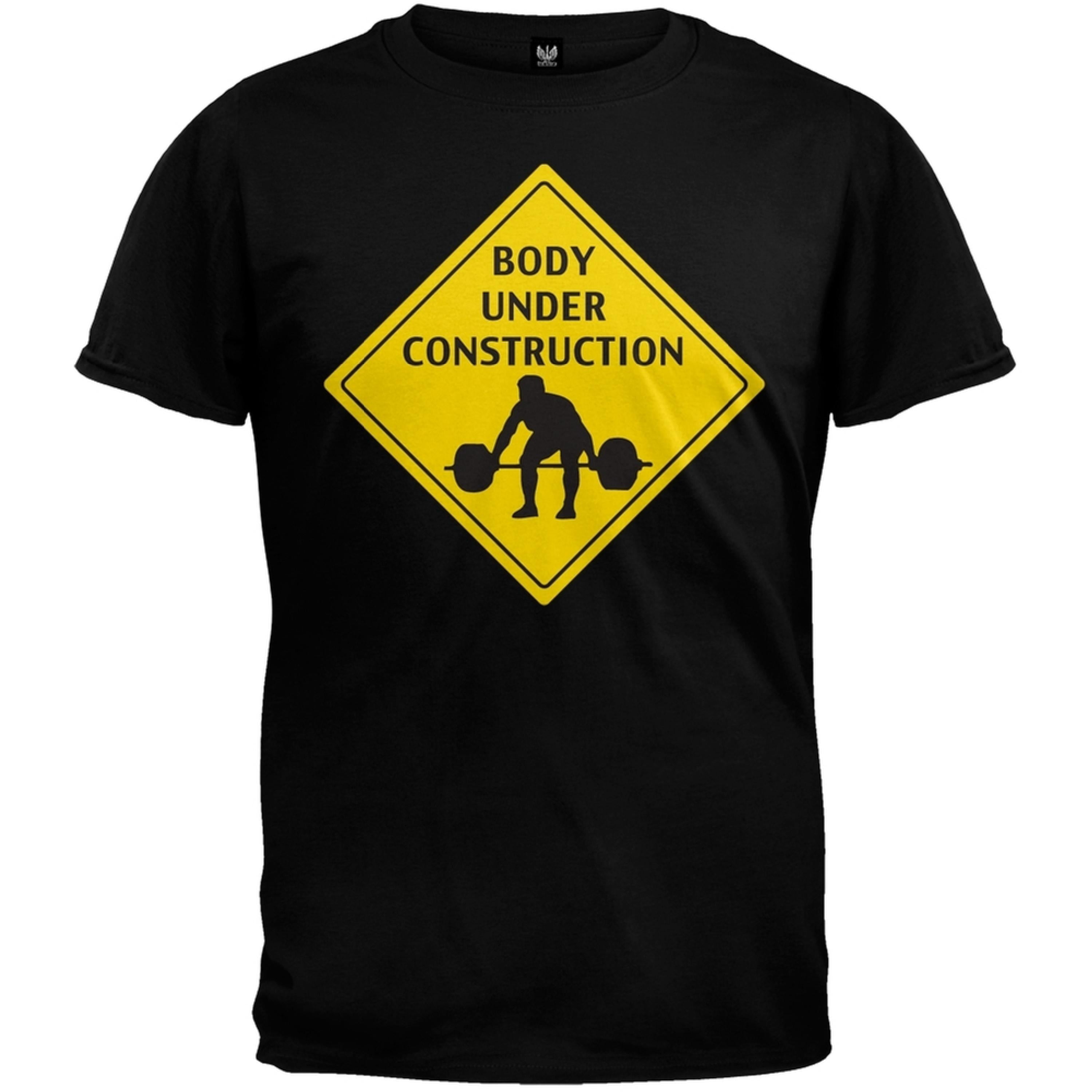 Body under construction t shirt Clearance