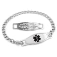 thumbnail image 1 of MedicEngraved Stainless Steel Custom Medical Alert Bracelet - 5mm Curb Link, 1 of 7