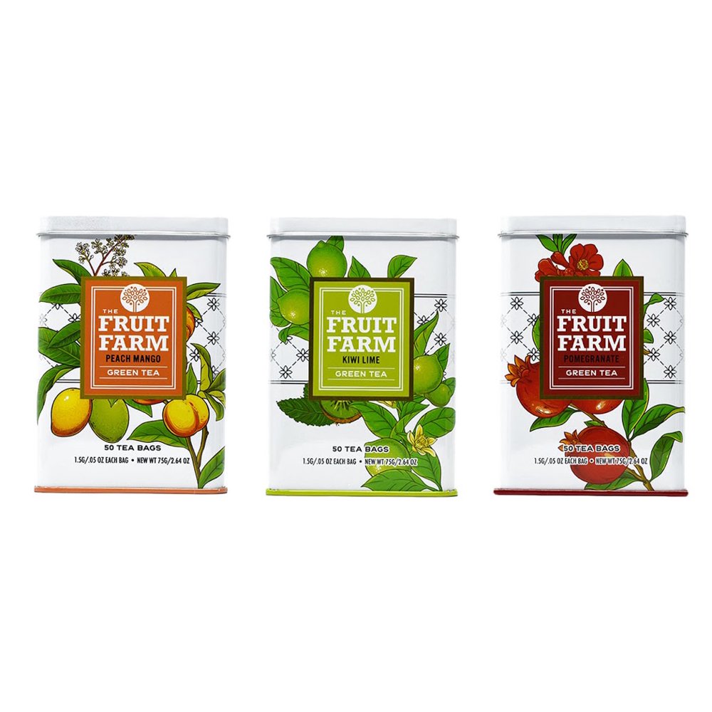 The Fruit Farm Peach Mango, Kiwi Lime, & Pomegranate Flavored Green