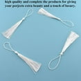 thumbnail image 5 of 100Pcs White 13cm/5-Inch Handmade Soft Tassels Floss Bookmark Tassels for Jewelry Making, DIY Projects, Bookmarks, 5 of 9