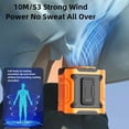 thumbnail image 4 of New portable 5000 mAh outdoor waist fan  strong hanging neck for construction workers, fishing, students, cooks, delivery rider, 4 of 8