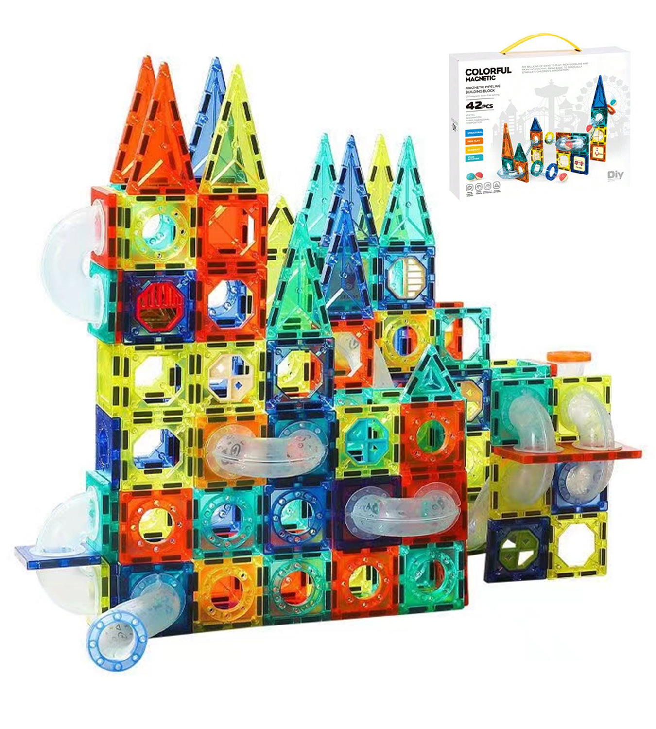 Best Choice Products 265-Piece Kids Magnetic Tiles Set
