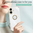 thumbnail image 2 of for iPhone 16 Plus Case with Stand Rotatable Ring Holder Kickstand Gold Plating Slim Cover for Women Men Anti-Scratch Shockproof Protective Phone Case for iPhone 16 Plus, Black, 2 of 7