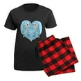 thumbnail image 5 of CafePress - Sea Otters Holding Hands Women's Dark Pajamas - Women's Short Sleeve Print T-Shirt and Pants Dark Cotton Pajama Set, 5 of 7