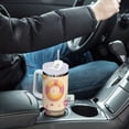 thumbnail image 4 of Yayeee 40oz Stainless Steel Tumbler with Straw and Handle Double-Wall Insulated Travel Water Bottle, Blue Beach Toys Pattern, 4 of 8