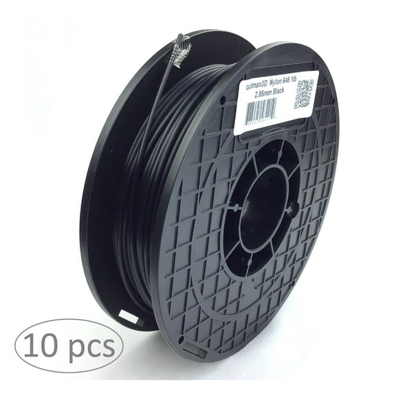 taulman3D Nylon 645 Filament - 2.85mm, 1lb, Black, 10 pack