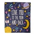 thumbnail image 1 of KDAGR 58x80 inch Super Soft Throw Blanket I Love You to The Moon and Back Sign Cute for Save Date Romantic Housewarming Home Decorative Flannel Velvet Plush Blanket, 1 of 1