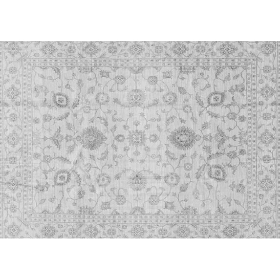 Ahgly Company Indoor Rectangle Oriental Gray Traditional Area Rugs, 8' x 10'