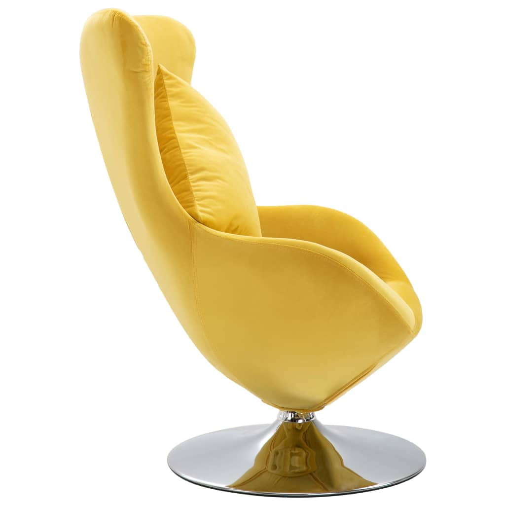 Kepooman Modern Velvet French Sofa Chair Armchair with Cushion for Bedroom Living Room, Yellow Kepooman Modern Velvet French Sofa Chair Armchair with Cushion for Bedroom Living Room, Yellow