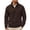 Coffee, variant on Men's Stand Collar Half Zip Pullover Sweatshirt with Zipper Pockets