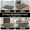 thumbnail image 6 of Gray Thick Shaggy Bath Rug Mats Bathroom Rugs for Bathroom Non Slip Absorbent Plush Washable Carpet Living Room Bedroom Mat Floor, 6 of 6