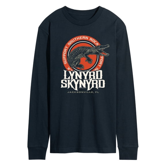 Lynyrd Skynyrd - Support Southern Rock - Men's Long Sleeve Graphic T-Shirt