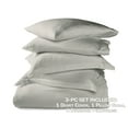 thumbnail image 3 of Nestl Duvet Cover 5 Piece Set - 2 Pillow Shams and 2 Pillowcases - Ultra Soft Double Brushed Microfiber Hotel Quality - Twin (68"x90") - Silver, 3 of 7