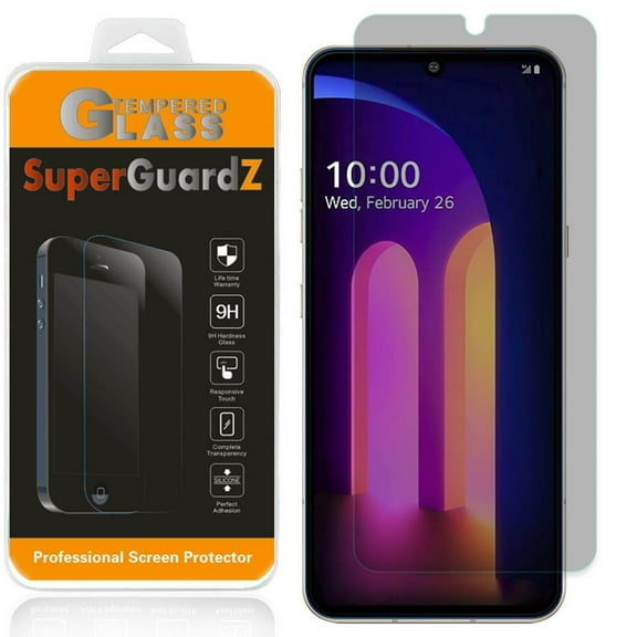 [2-Pack] For LG V60 ThinQ SuperGuardZ Tempered Glass Screen Protector [Privacy Anti-Spy], Keep Your Screen Secret, 9H Anti-Scratch, Anti-Bubble