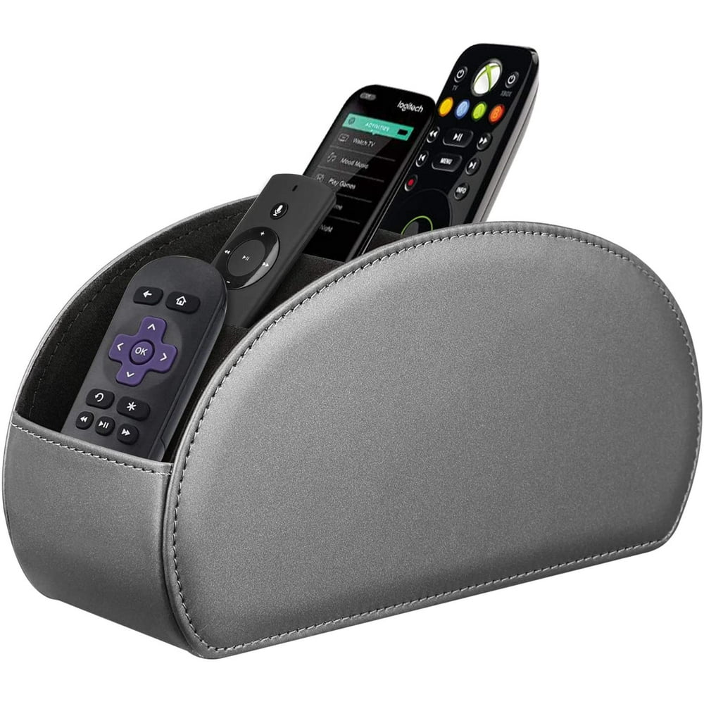 Fintie TV Remote Control Holder Desktop Organizer PU Leather Storage