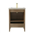 thumbnail image 3 of Vanity Art 24" Double Door Bathroom Vanity with Sink, Freestanding Storage Cabinet with Ceramic Top, and Removable Shelve, 3 of 9