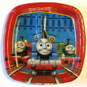 Thomas the Tank Engine "THOMAS  FRIENDS" 7 Inch Square DIVIDED Party Plates (8 Count)