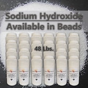 Sodium Hydroxide 99.9% Pure Food Grade Beads Caustic Soda lye 48 Lbs (Pounds)