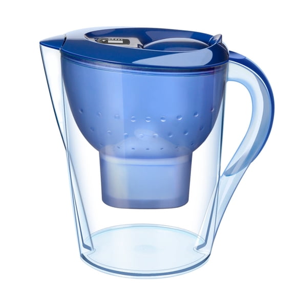 3.5L Water Purifier Pitcher with 4-Stage Filtration System, Electronic Filter Replacement Reminder on Lid, Easy-Fill Top Cover, 150L Long-Lasting Filter Life, Ergonomic Handle, BPA-Free Plastic