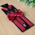 thumbnail image 2 of Conjunto de tirantes y pajarita a juego para hombre de Leke, disfraz elegante, 2 of 8
