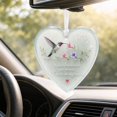 thumbnail image 4 of Heart Shaped Car Hanging Ornament Featuring Translucent Green Glass Design, Sentimental Remembrance Decoration for Loss of Loved One, Sympathy Gift with Beautiful Memories Theme 1, 4 of 7