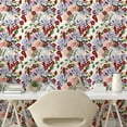 thumbnail image 2 of Ambesonne Floral Peel & Stick Wallpaper for Home, Rose Catmint Peony Print, 13"x72", Burgundy Lavender Pink, 2 of 5