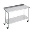 thumbnail image 1 of VEVOR Stainless Steel Work Table Commercial Food Prep Table 24"x60" with Casters, 1 of 9