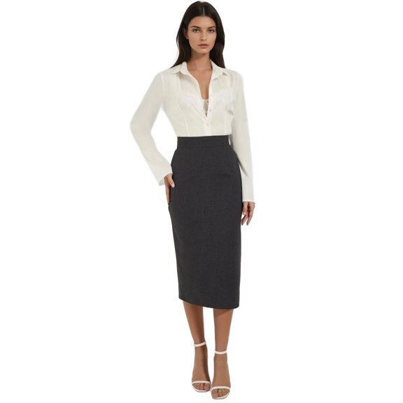 High Waist Midi Skirt