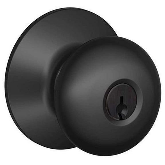 Schlage Lock Company F80PLY622 Plymouth Knob, Matte Black