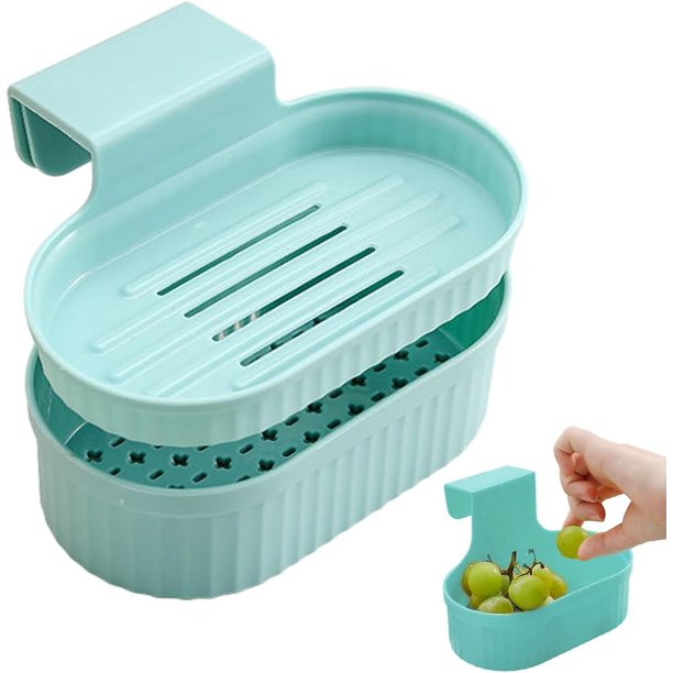 Sink Drain Strainer Basket, Double Layer Colander Basket, Kitchen Sink Drain Basket, Multifunctional Kitchen Sink Gadget For Washing Fruits Vegetables