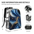 thumbnail image 4 of Susaid Navy Blue Marble Print Clear Backpack See Through Transparent Plastic Clear Bookbags for School, College, Stadium,Work, 4 of 7