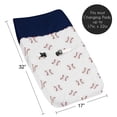 thumbnail image 3 of Funda para Cambiador Sweet Jojo Designs Rojo Blanco Azul Diseño de Parche de Béisbol, 3 of 6