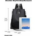 thumbnail image 4 of Womens Backpack Purse Waterproof Nylon Anti-theft Rucksack Lightweight Shoulder Bag, 4 of 8