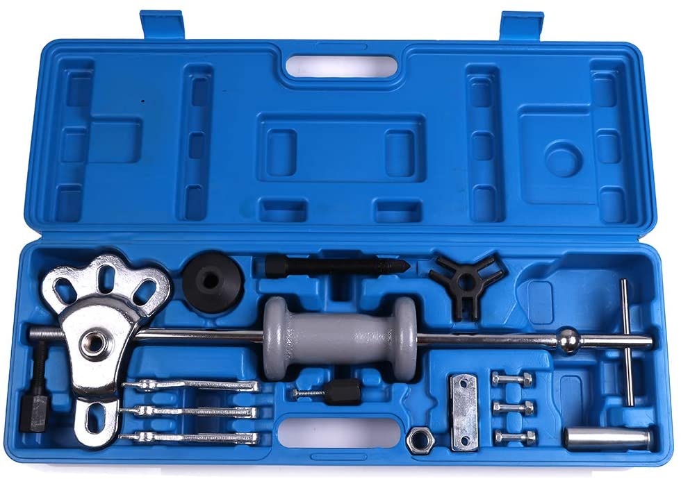 ECCPP 16pc 8 Way Slide Hammer Puller Dent Puller 2/3 Jaw External Internal Oil Seal Bearing
