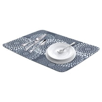 Unique Bargains Quick Dry Dish Drying Mats for Home Gray 15.7*11.8 inch