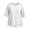 White, variant on 3/4 Sleeve Womens Plus Size Layered Tunic Top Casual Boho Crew Neck Trendy Summer Blouses Navy 5XL