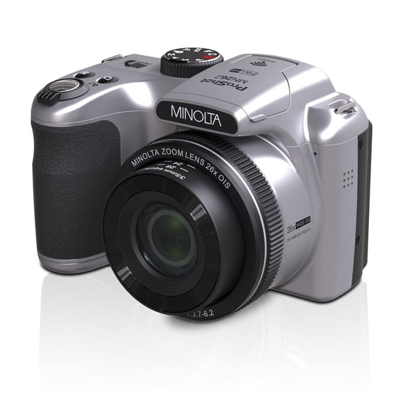 Minolta 20 Mega Pixels 26x Optical Zoom Digital Camera with 1080p FHD Video, Silver