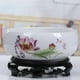 thumbnail image 3 of Cuenco de flores hidropónico de cerámica, maceta de estilo chino con soporte, cuenco de agua interior al aire libre para plantas bonsái, maceta de jardín decorativa para el hogar de la oficina, 3 of 6