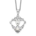 thumbnail image 6 of Sterling Silver Antiqued Two Hearts, One Love 18in Heart Necklace and Pendant, 6 of 7